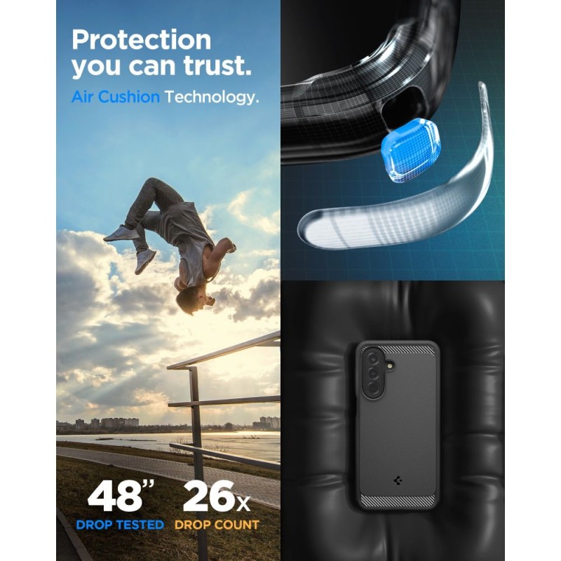 Spigen Rugged Armor за Samsung Galaxy A27 5G (Matte Black) – TPU кейс Spigen Rugged Armor за Samsung Galaxy A27 5G (Matte Black) – TPU кейс