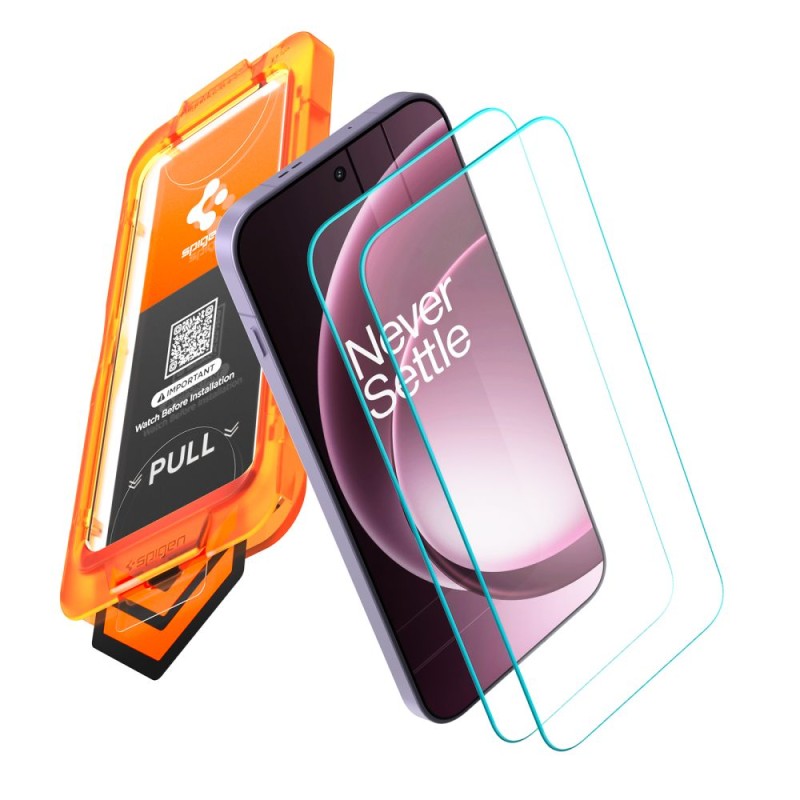 Spigen ALM Glas.tR AlignMaster Slim 2-PACK закалено стъкло за OnePlus 15 (CLEAR) Spigen ALM Glas.tR AlignMaster Slim 2-PACK закалено стъкло за OnePlus 15 (CLEAR)