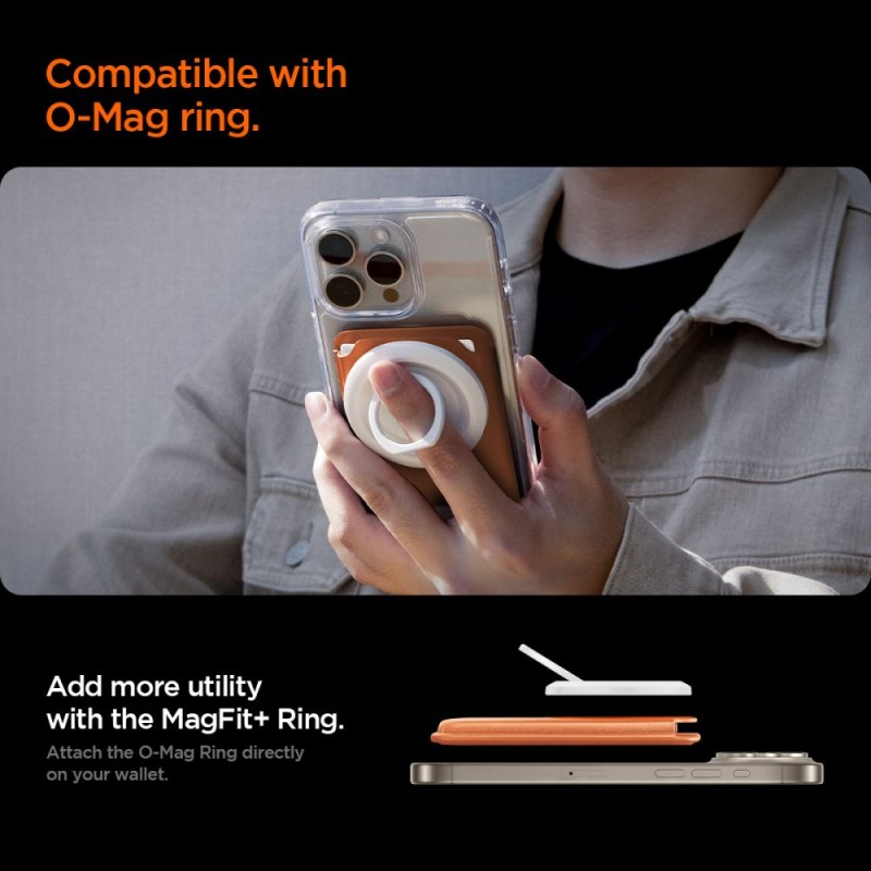 Spigen Valentinus MagFit+ MagSafe универсален магнитен държач за карти Metallic Orange - Spigen Valentinus MagFit+ MagSafe универсален магнитен държач за карти Metallic Orange - 8800337244731-AFA11340