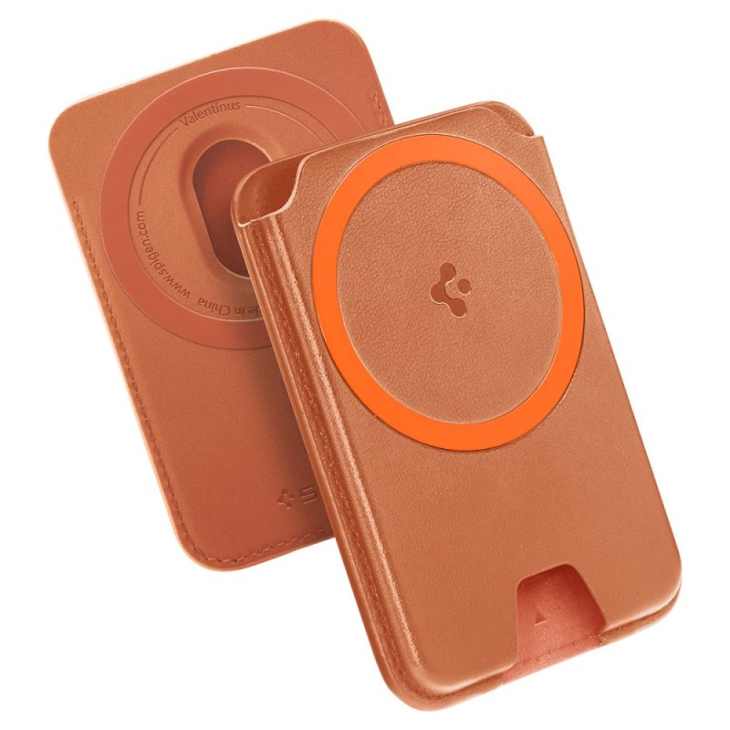 Spigen Valentinus MagFit+ MagSafe универсален магнитен държач за карти Metallic Orange - Spigen Valentinus MagFit+ MagSafe универсален магнитен държач за карти Metallic Orange - 8800337244731-AFA11340