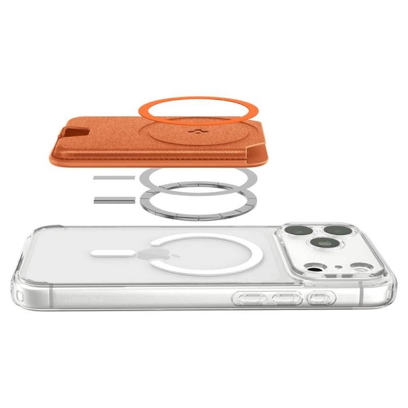Spigen Valentinus MagFit+ MagSafe универсален магнитен държач за карти Metallic Orange - Spigen Valentinus MagFit+ MagSafe универсален магнитен държач за карти Metallic Orange - 8800337244731-AFA11340