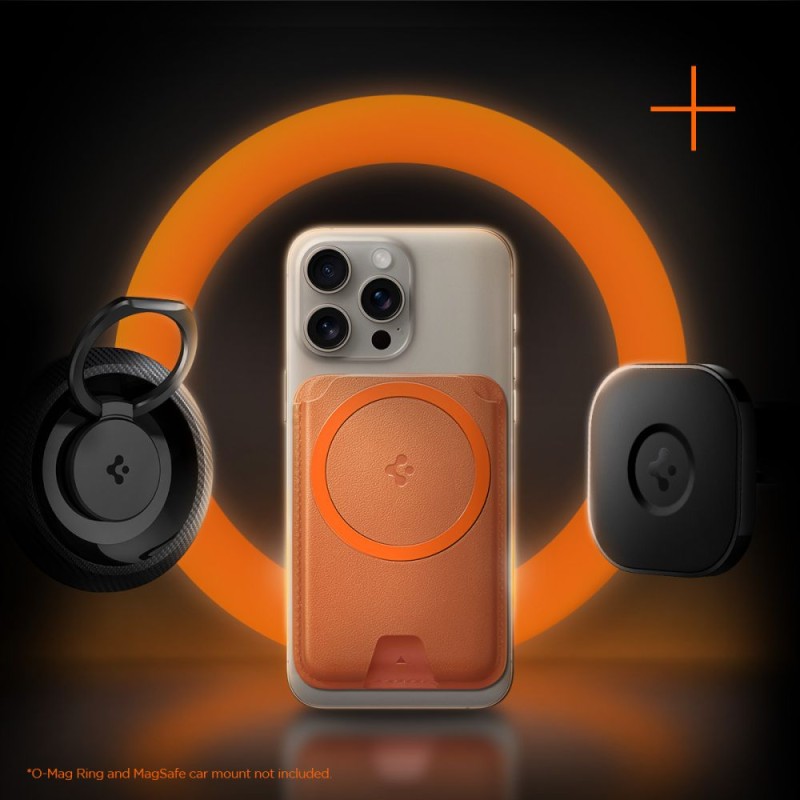 Spigen Valentinus MagFit+ MagSafe универсален магнитен държач за карти Metallic Orange - Spigen Valentinus MagFit+ MagSafe универсален магнитен държач за карти Metallic Orange - 8800337244731-AFA11340