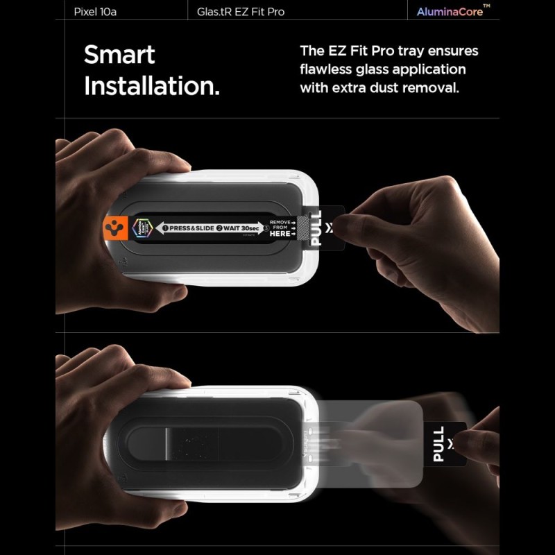 Spigen Glas.tR EZ Fit Pro защитно закалено стъкло 2 бр. за Google Pixel 10A (Clear) - 8800337244977-AGL11364