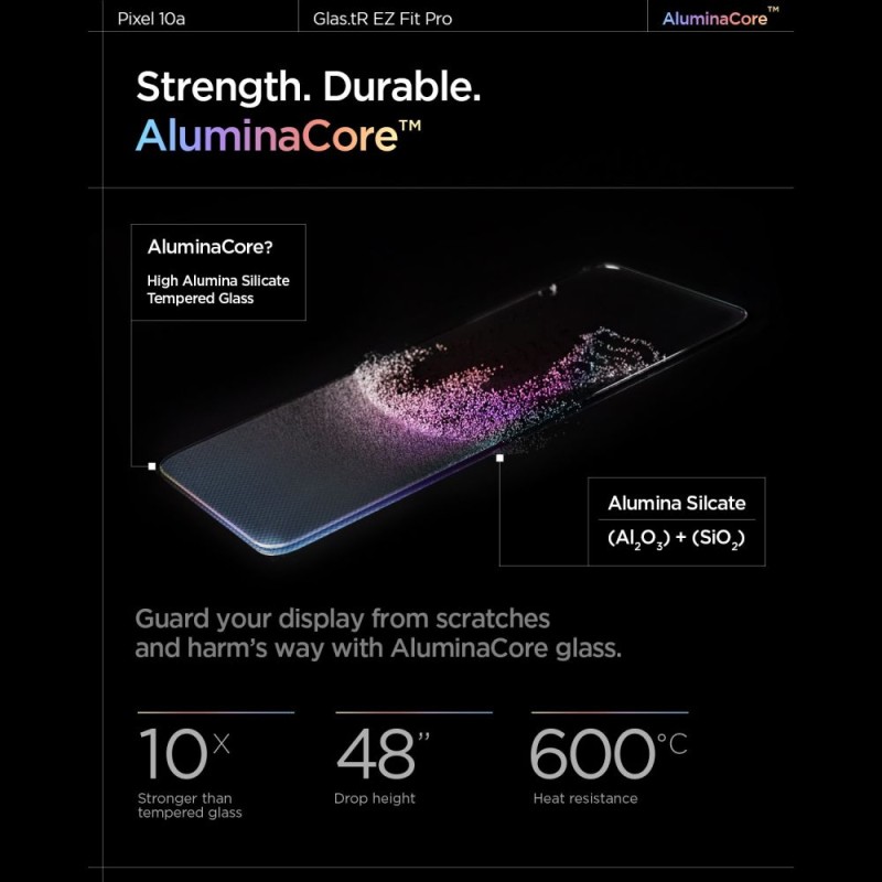 Spigen Glas.tR EZ Fit Pro защитно закалено стъкло 2 бр. за Google Pixel 10A (Clear) - 8800337244977-AGL11364