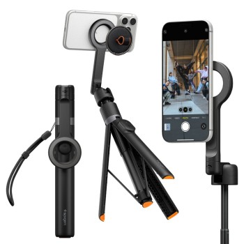 SPIGEN S582W Bluetooth Selfie Stick Tripod Black