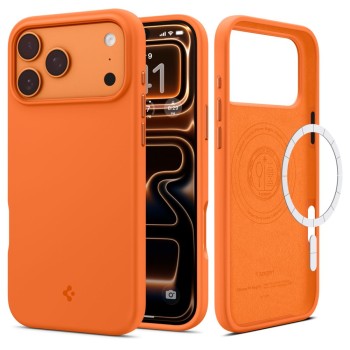 Spigen Silicone Fit Mag MagSafe кейс за iPhone 17 Pro Max Cosmic Orange