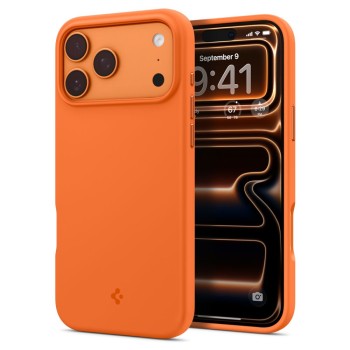 Spigen Silicone Fit Mag MagSafe кейс за iPhone 17 Pro Max Cosmic Orange