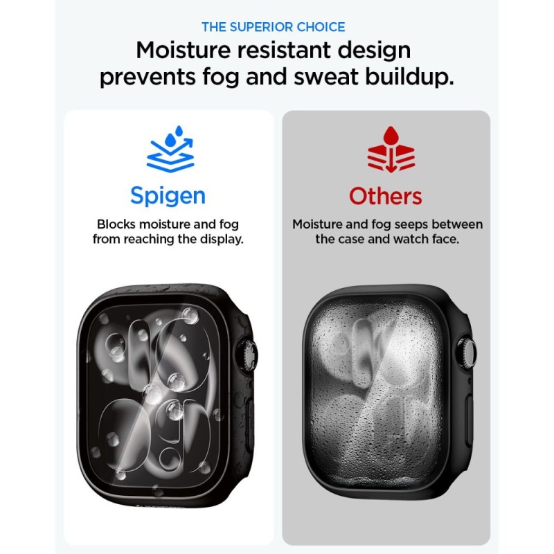 SPIGEN Thin Fit 360 калъф за Apple Watch 10 / 11 (46 мм) Black SPIGEN Thin Fit 360 калъф за Apple Watch 10 / 11 (46 мм) Black