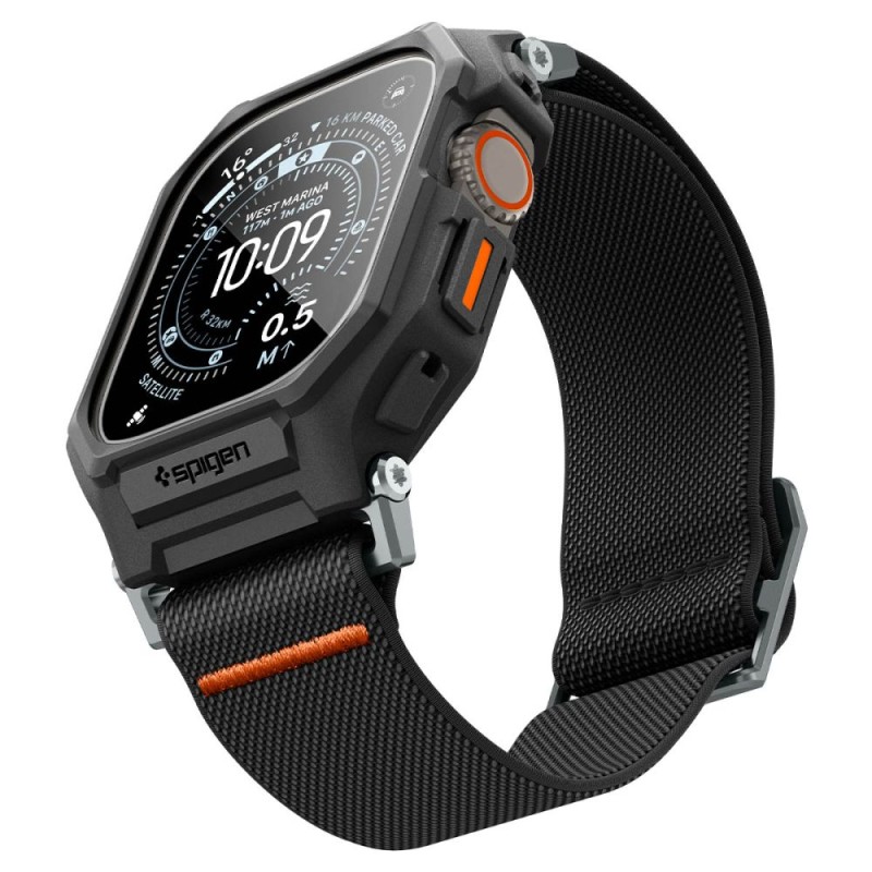 SPIGEN Lite Fit Pro & Tempered Glass за Apple Watch Ultra 1/2/3 (49 мм) Matte Black - SPIGEN Lite Fit Pro & Tempered Glass за Apple Watch Ultra 1/2/3 (49 мм) Matte Black - 8800337245486-ACS11415