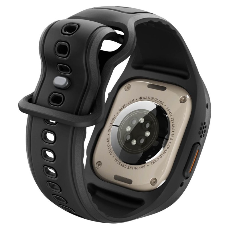 Spigen Liquid Air Pro & Tempered Glass за Apple Watch Ultra 1/2/3 (49 мм) Black - Spigen Liquid Air Pro & Tempered Glass за Apple Watch Ultra 1/2/3 (49 мм) Black - 8800337245493-ACS11416