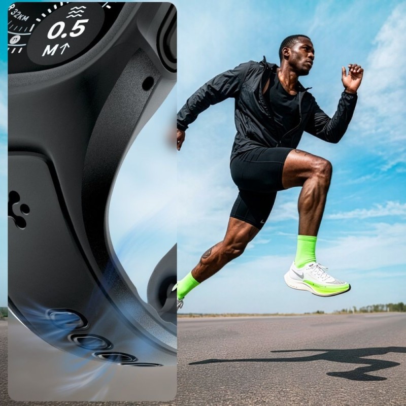 Spigen Liquid Air Pro & Tempered Glass за Apple Watch Ultra 1/2/3 (49 мм) Black - Spigen Liquid Air Pro & Tempered Glass за Apple Watch Ultra 1/2/3 (49 мм) Black - 8800337245493-ACS11416