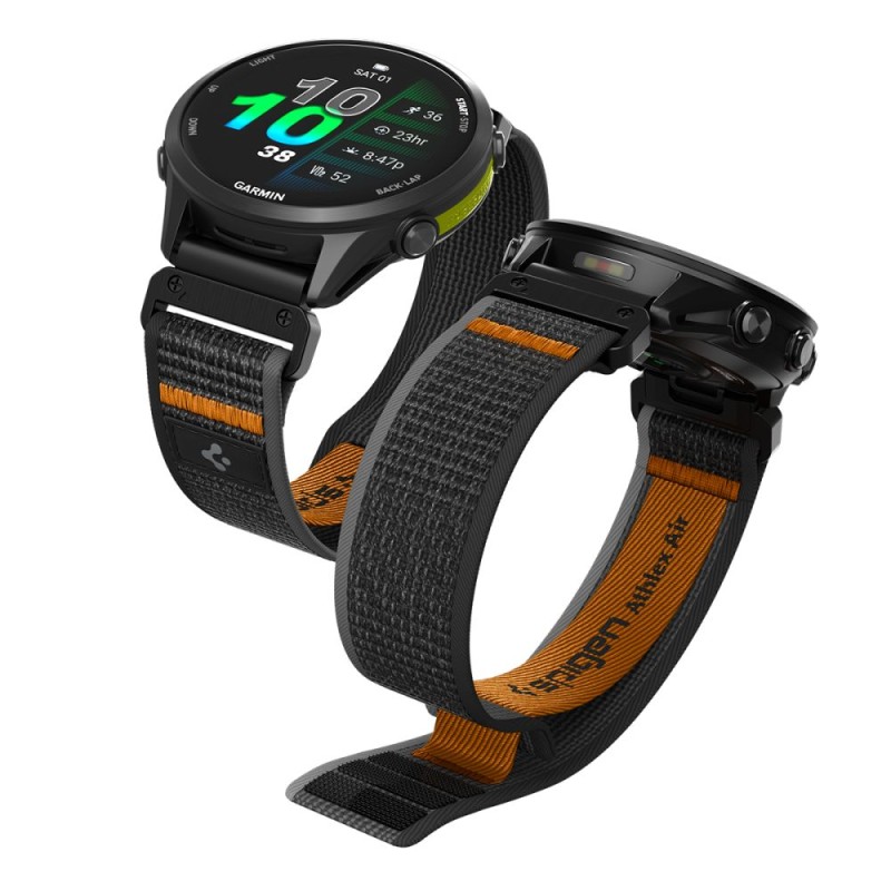 SPIGEN Athlex Air Garmin QuickFit 22 mm Active Black/Orange - SPIGEN Athlex Air Garmin QuickFit 22 mm Active Black/Orange - 8800337245592-AMP11426