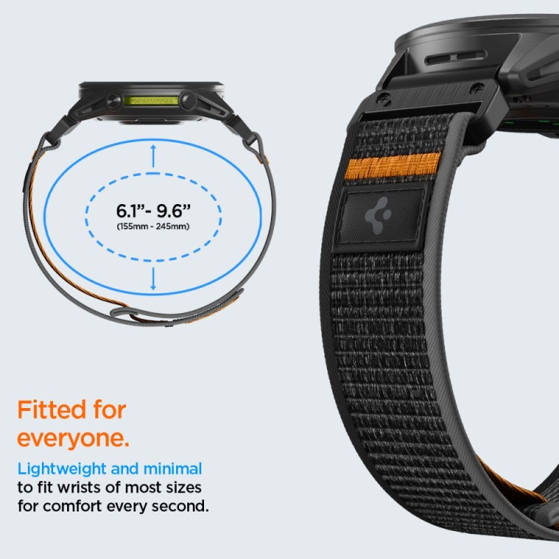 SPIGEN Athlex Air Garmin QuickFit 22 mm Active Black/Orange - SPIGEN Athlex Air Garmin QuickFit 22 mm Active Black/Orange - 8800337245592-AMP11426