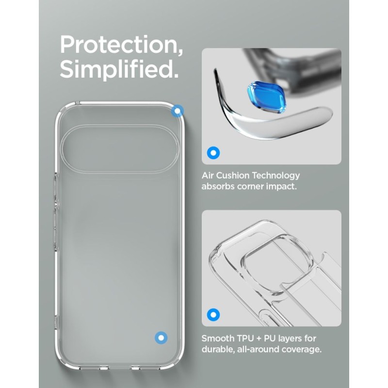 Spigen Ultra Hybrid за Google Pixel 11 Pro Crystal Clear (калъф)