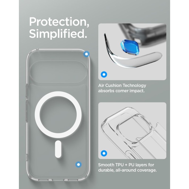 Spigen Ultra Hybrid MagSafe за Google Pixel 11 Pro Clear/White (SKU: 8800337245646-ACS11431)