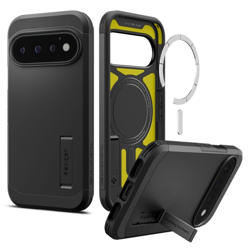 SPIGEN Tough Armor MagSafe хибриден кейс за Google Pixel 11 Pro Black (SKU: 8800337245660-ACS11433)