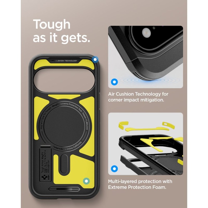 SPIGEN Tough Armor MagSafe хибриден кейс за Google Pixel 11 Pro Black (SKU: 8800337245660-ACS11433)