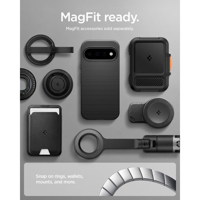 Spigen Liquid Air Mag MagSafe кейс за Google Pixel 11 (матово черно)