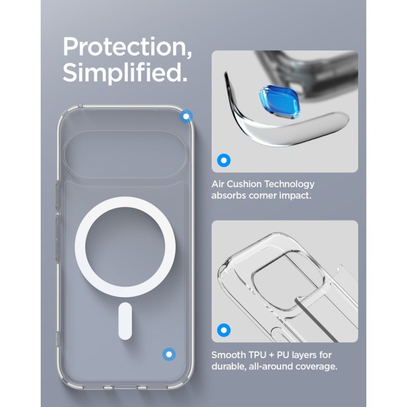 Spigen Ultra Hybrid Mag MagSafe за Google Pixel 11 (Clear/White)
