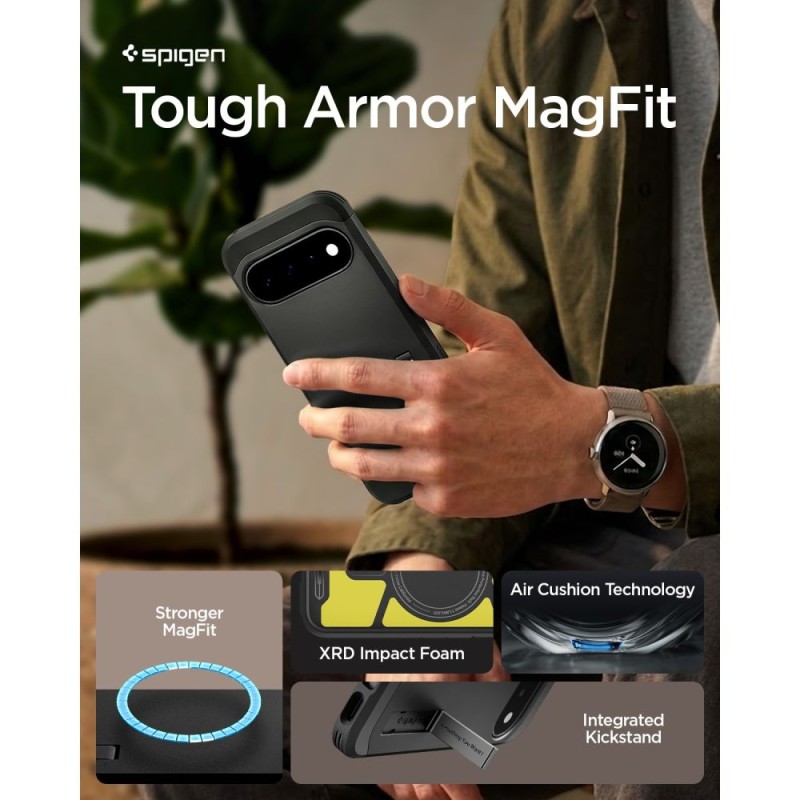 Spigen Tough Armor MagSafe (MAG) хибридно бронирано кейс за Google Pixel 11 Black