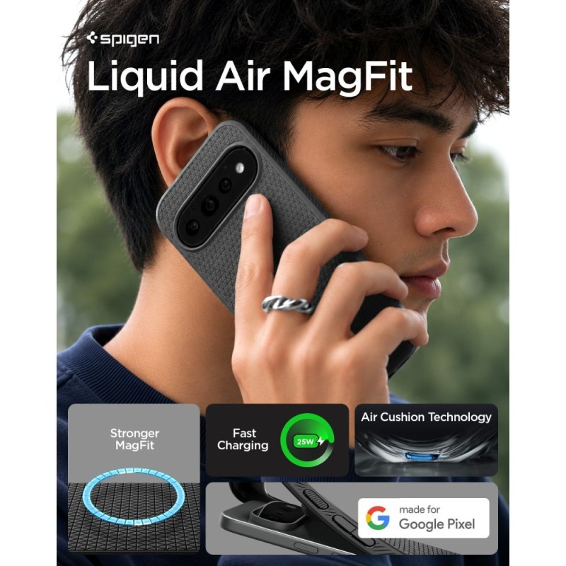 SPIGEN Liquid Air MagSafe кейс за Google Pixel 11 Pro XL, матово черно