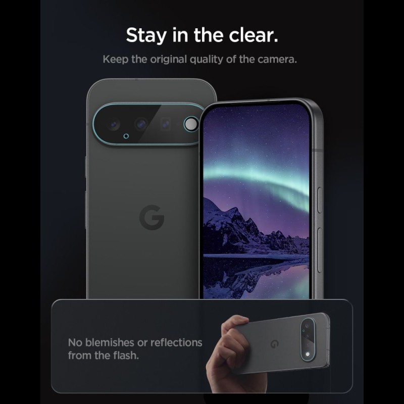 Spigen Optik Pro Glas.tR EZ Fit камера протектор 2 броя за Google Pixel 11 (прозрачен)