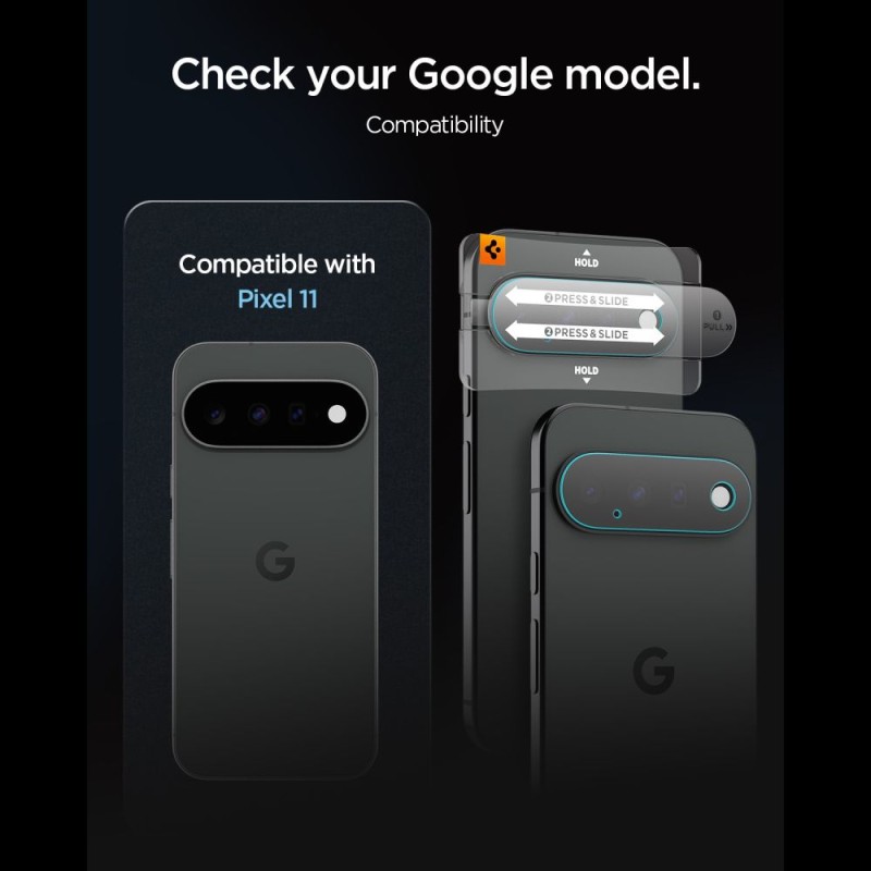 Spigen Optik Pro Glas.tR EZ Fit камера протектор 2 броя за Google Pixel 11 (прозрачен)