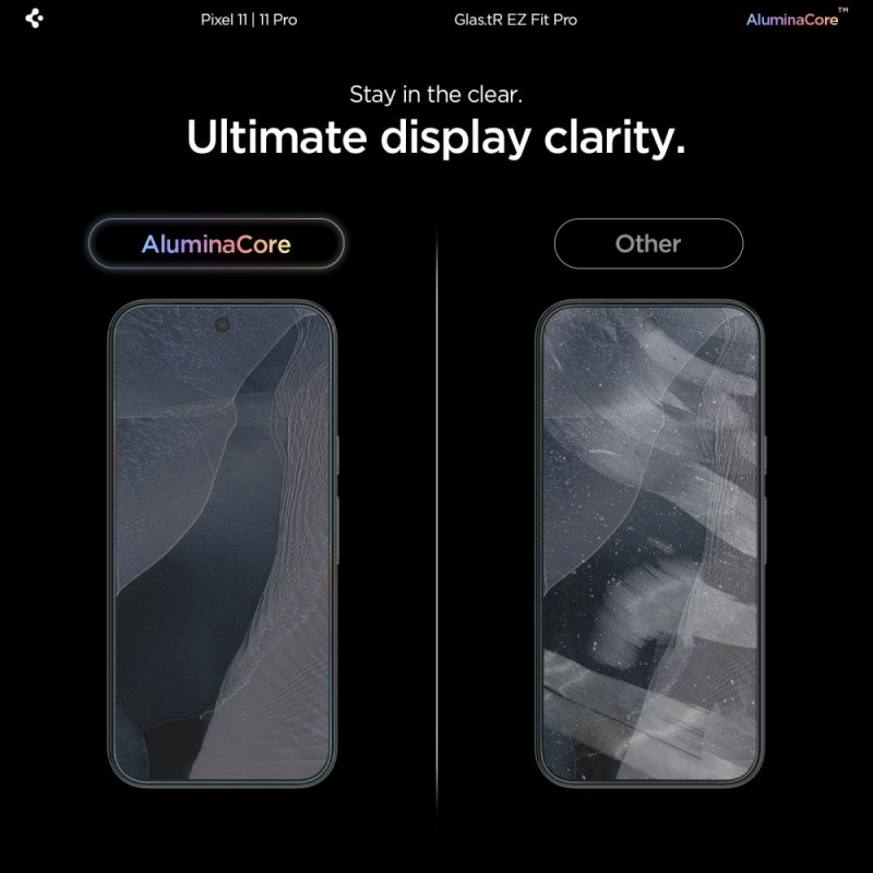 Spigen Glas.tR EZ Fit Pro – закалено стъкло за Google Pixel 11 / 11 Pro (2 бр., Clear)