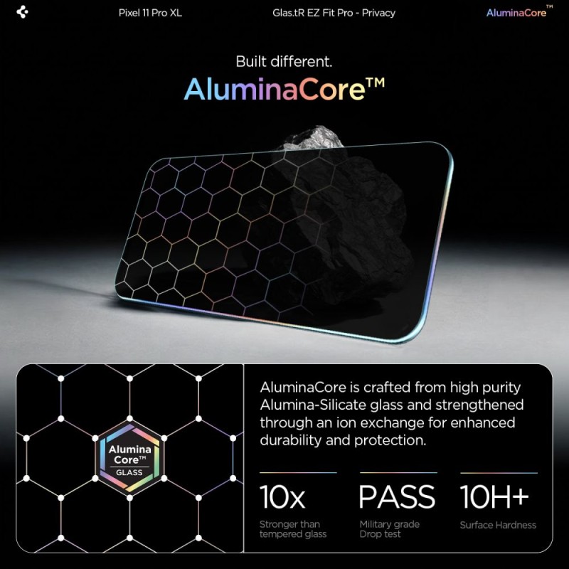 Spigen Glas.tR EZ Fit Pro AC Privacy 2 бр. предпазно закалено стъкло за Google Pixel 9 Pro XL / 10 Pro XL / 11 Pro XL (AluminaCore)