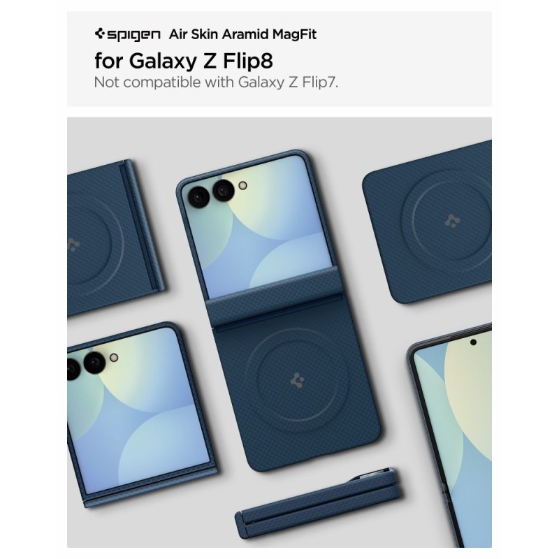 SPIGEN AirSkin Aramid MagSafe калъф за Samsung Galaxy Z Flip 8 (Navy) SPIGEN AirSkin Aramid MagSafe калъф за Samsung Galaxy Z Flip 8 (Navy)