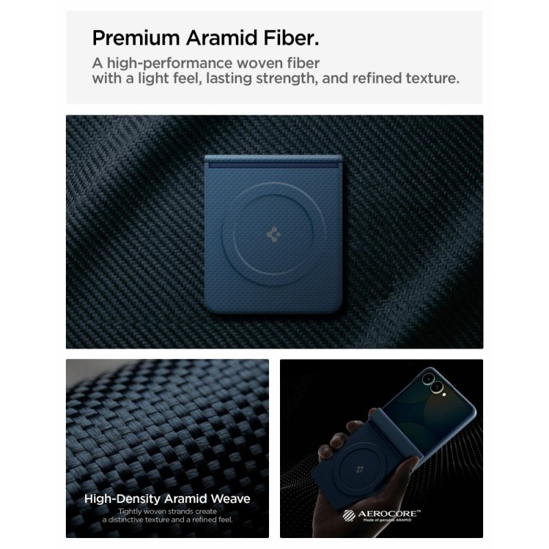 SPIGEN AirSkin Aramid MagSafe калъф за Samsung Galaxy Z Flip 8 (Navy) SPIGEN AirSkin Aramid MagSafe калъф за Samsung Galaxy Z Flip 8 (Navy)
