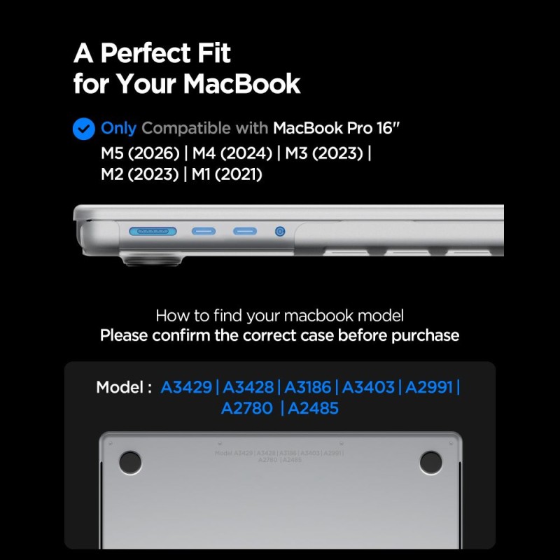 SPIGEN AirSkin Case за MacBook Pro 16 (M1–M5 / M5 Pro / M5 Pro Max) 2021–2026 Frost Clear - SPIGEN AirSkin Case за MacBook Pro 16 (M1–M5 / M5 Pro / M5 Pro Max) 2021–2026 Frost Clear - 8800337246599-ACS11526