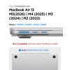 Spigen AirSkin за MacBook Air 13 M2–M5 (2023–2026) Frost Clear (прозрачно мат) - 8800337246636-ACS11530