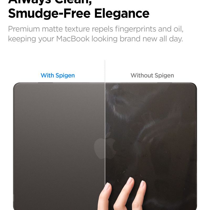 Spigen AirSkin за MacBook Air 13 M2–M5 (2023–2026) Frost Black - 8800337246643-ACS11531