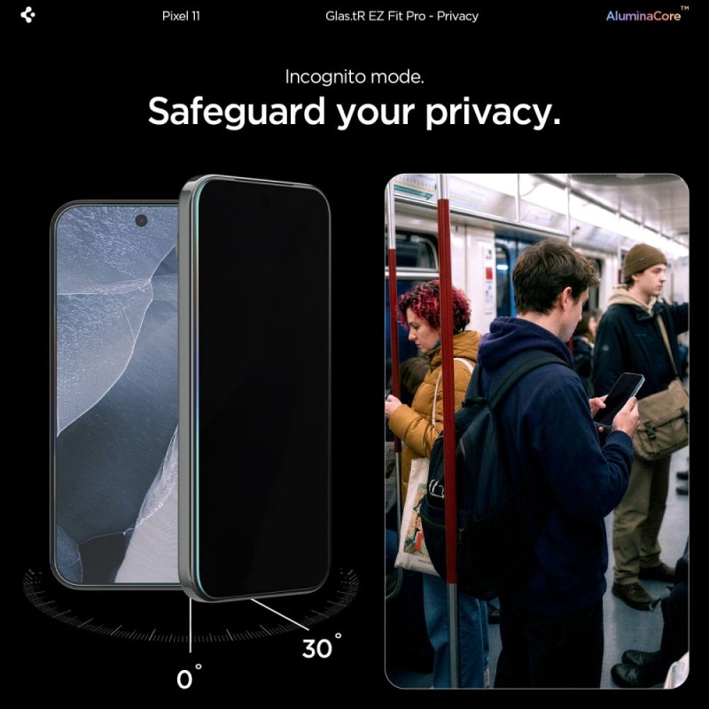 Spigen Glas.tR EZ Fit Pro AC Privacy 2-пак закалено стъкло за Google Pixel 10 / 11