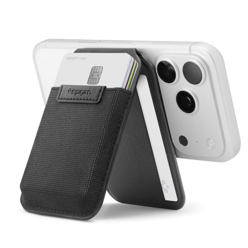 SPIGEN S314-4 Slim Fold Tripod Wallet MagSafe Black - SPIGEN S314-4 Slim Fold Tripod Wallet MagSafe Black - 8800337247244-AFA11591