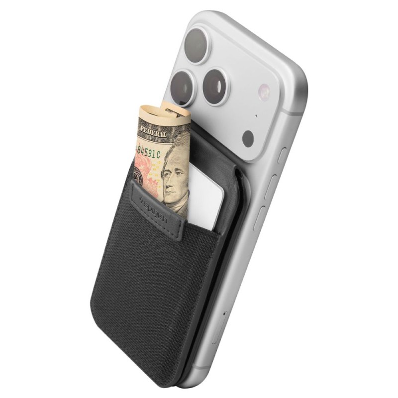 SPIGEN S314-4 Slim Fold Tripod Wallet MagSafe Black - SPIGEN S314-4 Slim Fold Tripod Wallet MagSafe Black - 8800337247244-AFA11591