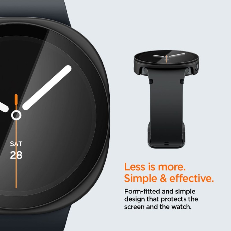 Spigen Thin Fit 360 Case за Samsung Galaxy Watch 8 / 9 (44 мм) Black (Черно)