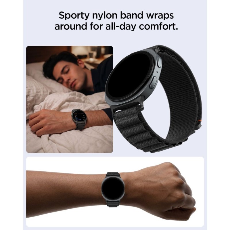 Spigen WBF1 каишка за Samsung Galaxy Watch 8 / 9 / Classic (40/44/46 мм) Black Spigen WBF1 каишка за Samsung Galaxy Watch 8 / 9 / Classic (40/44/46 мм) Black