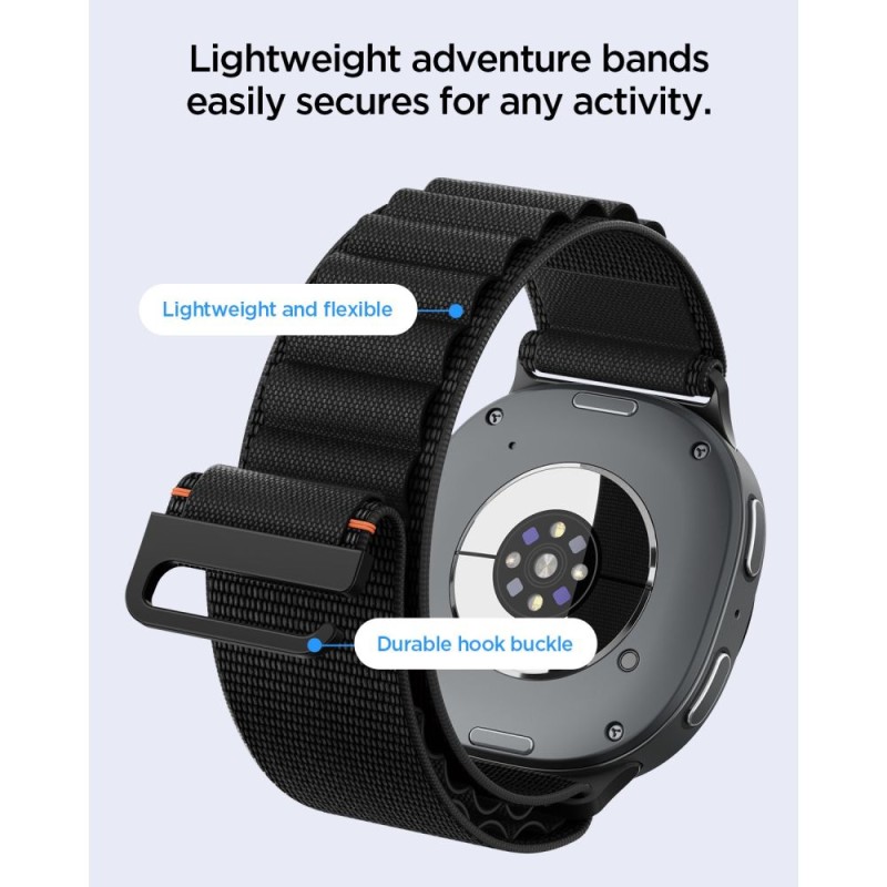 Spigen WBF1 каишка за Samsung Galaxy Watch 8 / 9 / Classic (40/44/46 мм) Black Spigen WBF1 каишка за Samsung Galaxy Watch 8 / 9 / Classic (40/44/46 мм) Black