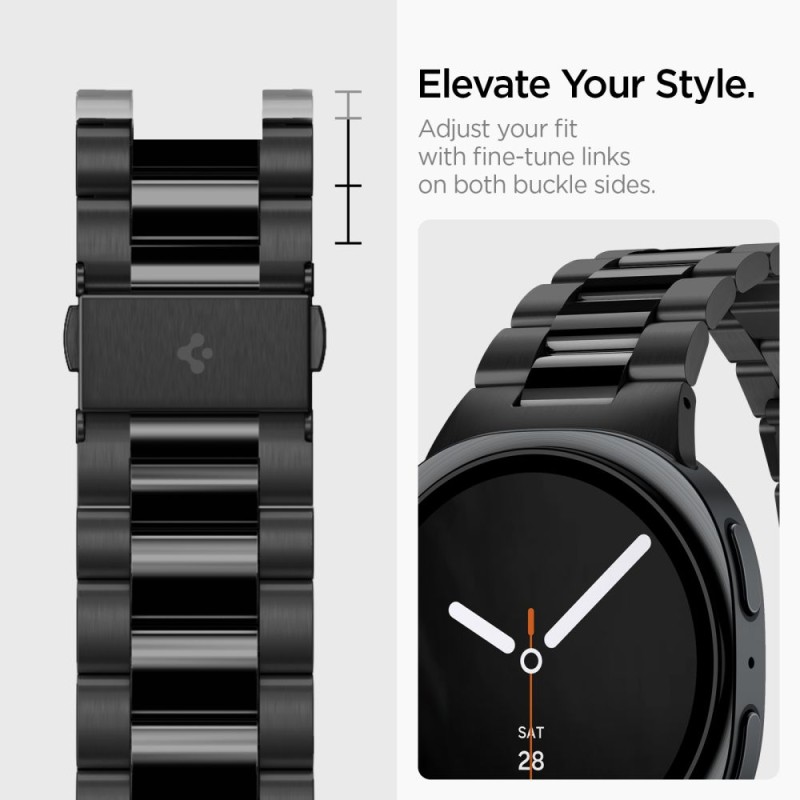 Spigen Modern Fit Band 316L каишка за Samsung Galaxy Watch 8 / 9 / Classic (40/44/46 мм) Black Spigen Modern Fit Band 316L каишка за Samsung Galaxy Watch 8 / 9 / Classic (40/44/46 мм) Black
