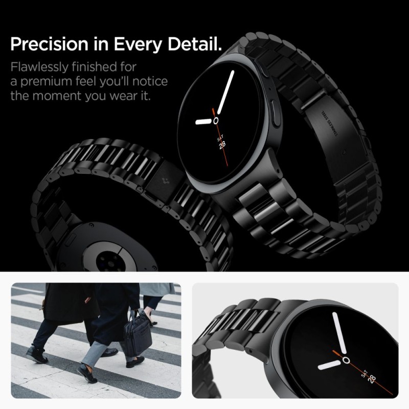 Spigen Modern Fit Band 316L каишка за Samsung Galaxy Watch 8 / 9 / Classic (40/44/46 мм) Black Spigen Modern Fit Band 316L каишка за Samsung Galaxy Watch 8 / 9 / Classic (40/44/46 мм) Black