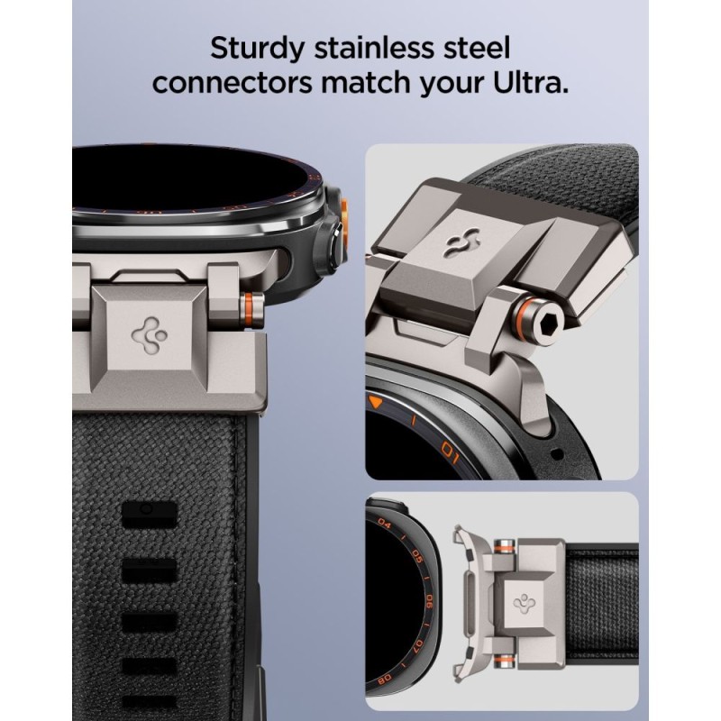 SPIGEN DuraPro Armor каишка за Samsung Galaxy Watch Ultra 1 / 2 2024-2026 (47 мм) черна SPIGEN DuraPro Armor каишка за Samsung Galaxy Watch Ultra 1 / 2 2024-2026 (47 мм) черна