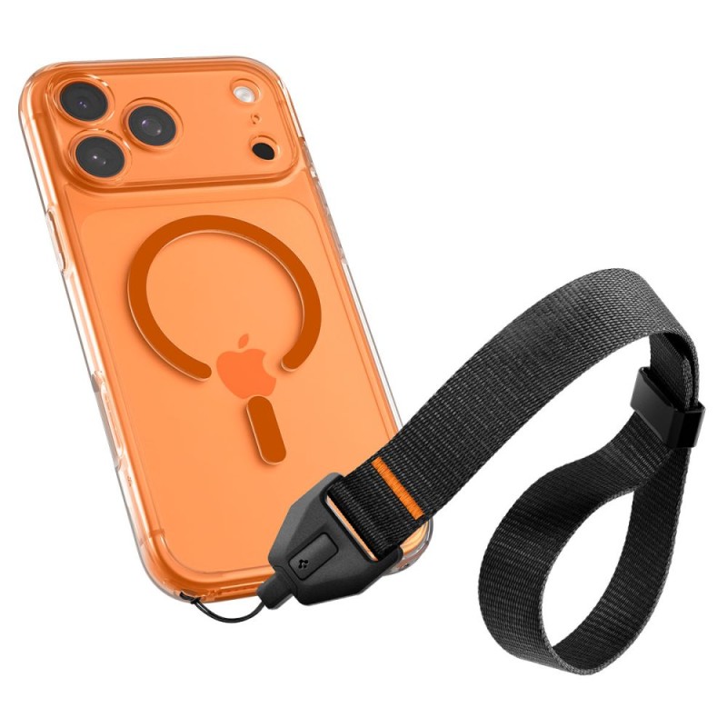 Spigen Universal регулируема каишка за носене на китка (lanyard) с адаптер, черна Spigen Universal регулируема каишка за носене на китка (lanyard) с адаптер, черна