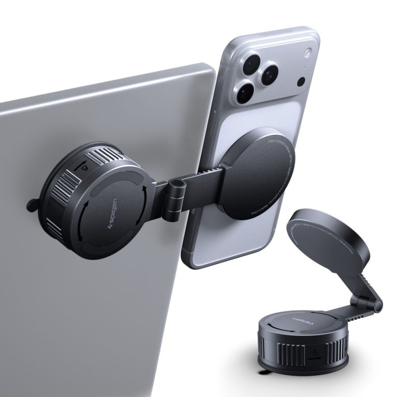 SPIGEN MFT35-1 магнитна MagSafe поставка за кола (табло/предно стъкло/екран) черна SPIGEN MFT35-1 магнитна MagSafe поставка за кола (табло/предно стъкло/екран) черна