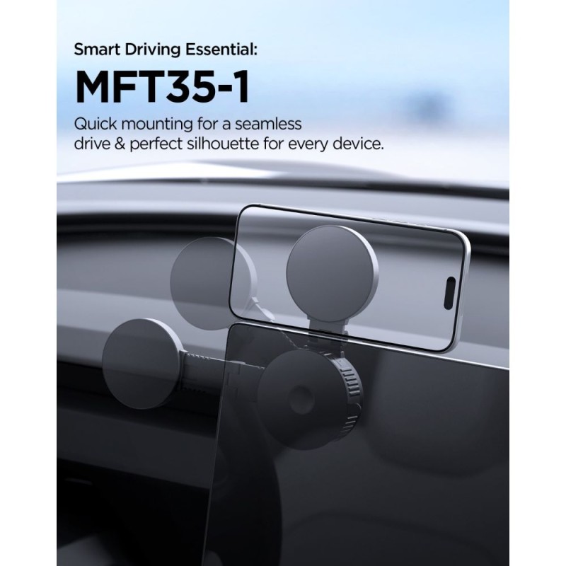 SPIGEN MFT35-1 магнитна MagSafe поставка за кола (табло/предно стъкло/екран) черна SPIGEN MFT35-1 магнитна MagSafe поставка за кола (табло/предно стъкло/екран) черна