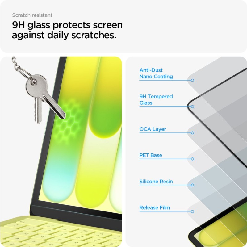 Spigen Glas.tR Slim FC закалено стъкло за MacBook Neo 13 (2026) Black - 8800337248029-AGL11669