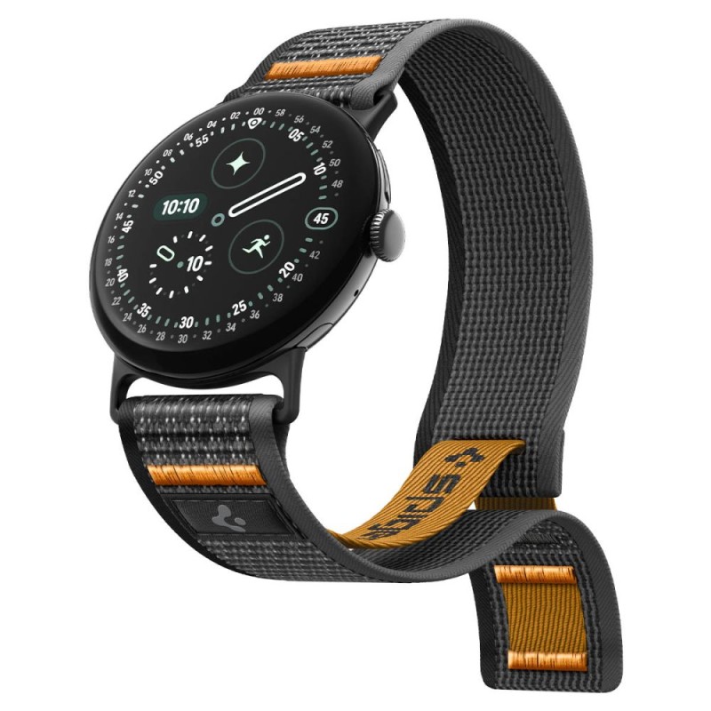 Spigen Athlex Air за Google Pixel Watch 1/2/3/4/5 (41 мм) ACTIVE BLACK/ORANGE (лента от тъкан найлон, QuickFit)