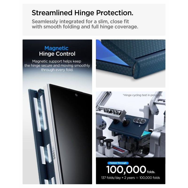 SPIGEN AirSkin Aramid MagSafe Калъф за Samsung Galaxy Z Fold 8 Ultra Navy (ACS11852)