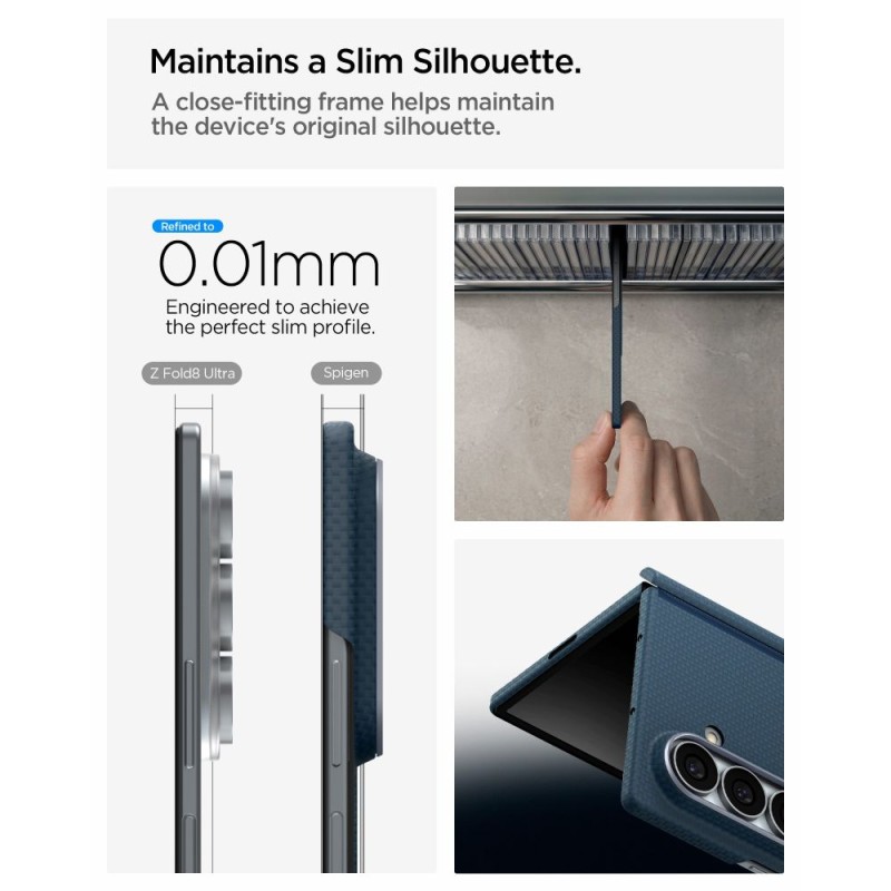 SPIGEN AirSkin Aramid MagSafe Калъф за Samsung Galaxy Z Fold 8 Ultra Navy (ACS11852)